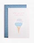 card when you smile blue
