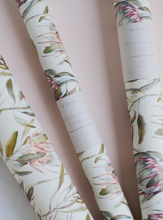 Wrapping paper Protea