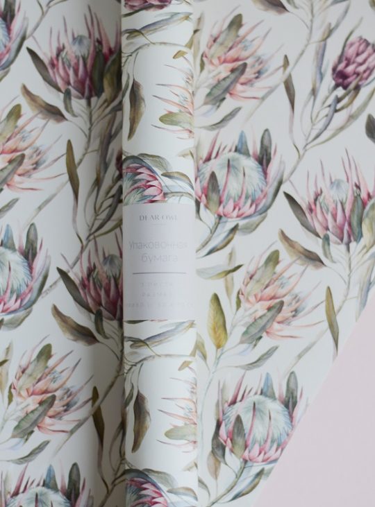 Wrapping paper Protea