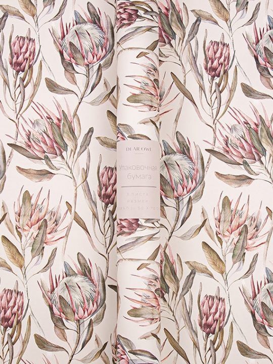Wrapping paper Protea